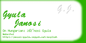 gyula janosi business card